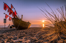 Fishing Boat On The Beach Of Ahlbeck On Usedom
