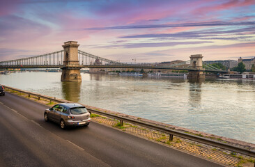 Wall Mural - road near the bridge
