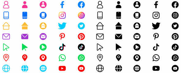 Social Media icon for all types company and advertising agency and graphic design project, Best icons for any design