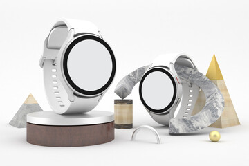 Round Smart Watch Abstract