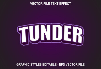 Poster - tunder text effect with purple color. sports style text effect design.