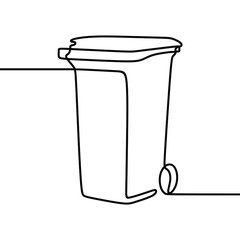 trash garbage oneline continuous single line art