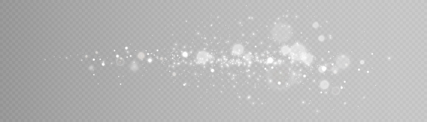 Poster - Glowing light effect with many glitter particles isolated on transparent background. Vector star cloud with dust.	
