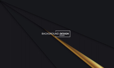 Black with golden lines background modern luxury