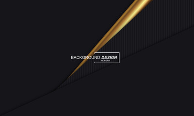 Black with golden lines background modern luxury