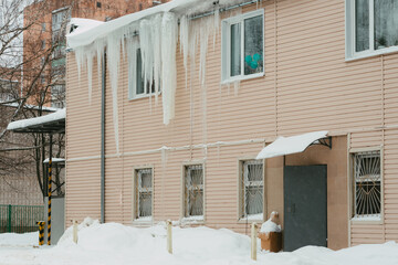 house in the snow