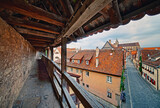 Fototapeta  - Niemcy, Bawaria Rothenburg ob der Tauber bajkowe miasto średniowieczne mury miejskie i fortyfikacje