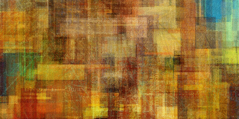 Sticker - Modern Abstract of squares and text