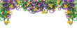 canvas print picture - Carnival banner Mardi gras decoration beads white background