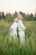 © aletia2011 - Portrait of beautiful senior couple relaxing and posing in the summer park