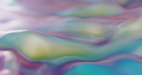 Poster - Iridescent vibrant paint flow. Abstract art fluid transition, Color Burst iridescent multicolored reflection of  liquid, thick viscus paint. wave and ripple effect. 4K