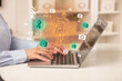 © ra2 studio - Doctor working on laptop with healthcare concept