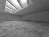 Fototapeta Przestrzenne - Abstract architecture interior background. Empty concrete room
