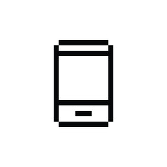 Aufkleber - pixel telephone icon vector mobile phone smartphone  sign