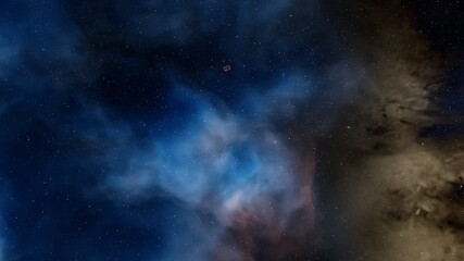 nebula gas cloud in deep outer space