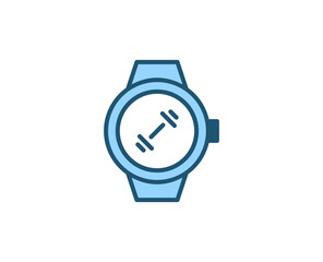Fototapete - Line Smart watch icon isolated on white background. Outline symbol for website design, mobile application, ui. Electronics pictogram. Vector illustration, editorial stroсk. 