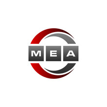 MEA Letter Initial Logo Design Template Vector Illustration
