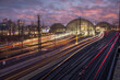 © cstirit - Zugverkehr am Abend in Dresden, Hauptbahnhof