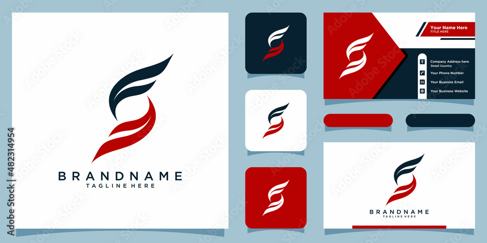 Fire icon with the shape of the letter S Template vector design with ...