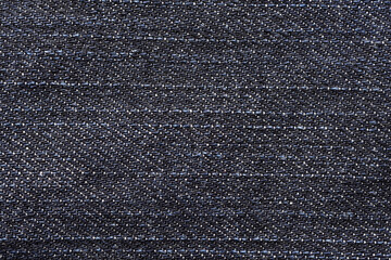 Denim jeans texture pattern, Close up of dark blue jeans fabric detail background.