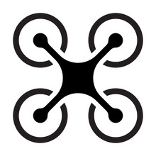 Drone Quadcopter Icon Vector For Graphic Design, Logo, Website, Social Media, Mobile App, UI Illustration