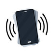 Smartphone vibration sign. Mobile phone vibrating symbol. Vector illustration