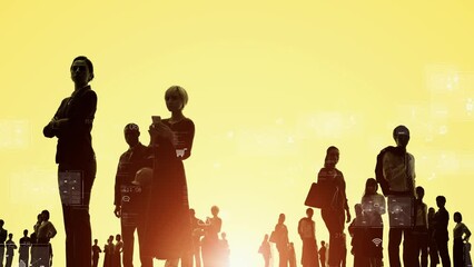Aufkleber - Business network concept. Group of businessperson. Teamwork. Human resources.
