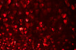 © MariiaDemchenko - Red hearts, sparkling glitter bokeh background, valentines day abstract defocused texture