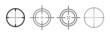 Crosshair Icons Set. Target Aim Signs. Sniper Symbol.