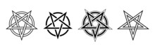 Vector Pentacle Sign. Pentagram Icon. Esoteric Symbol.