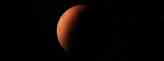 Wall Mural - mras planet on space star.nebula background.earth-like planet, earth-type planet, exo-planet in oute
