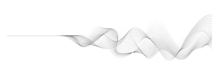 abstract vector wave melody lines on white background	
