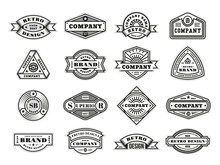 Vintage Badges Collection. Retro Seal, Hipster Emblem Collection. Quality, Military Graphic Template, Circle Logo For Farm Or Army, Tidy Vector Set