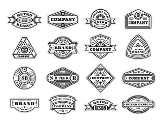 vintage badges collection. retro seal, hipster emblem collection. quality, military graphic template