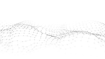 Leinwandbilder - Technology white wave. Big data visualization. Analytics representation. Digital background. 3d rendering.