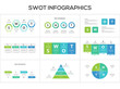 © Tetiana - Set swot diagram with 4 steps, options, parts or processes. Threats, weaknesses, strengths, opportunities of the company