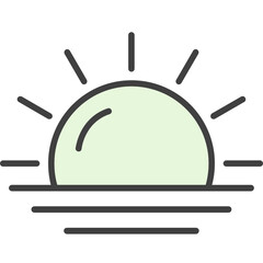 Sticker - Sun Set Icon