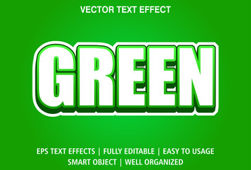 Poster - green text effect with gradient color. text effects can be edited easily.