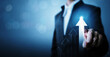 © Monster Ztudio - Business development to success and growing growth concept. Businessman pointing arrow graph corporate future growth plan