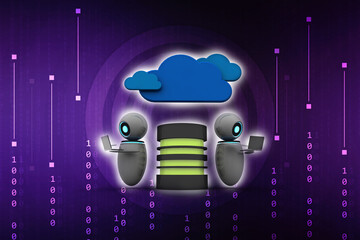 Poster - 3d rendering database storage data base protected web camera