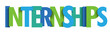 © Web Buttons Inc - INTERNSHIPS colorful vector typography banner