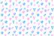 Gender symbol seamless pattern on white background