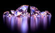 sparkling diamonds on dark purple background.