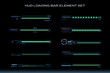 © Pakpoom - HUD Futuristic Element Loading Bars Set Vector Background. Abstract Big Pack User Interface Progress Monitor Illustration.