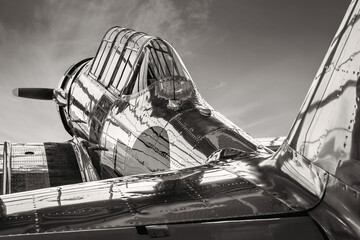 Wall Mural - close up of an historical aircraft