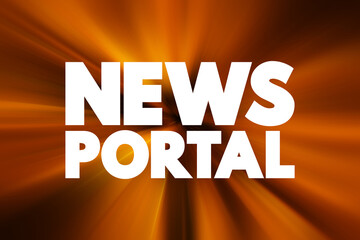 Poster - News Portal text quote, concept background.