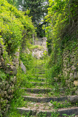 Wall Mural - Ghost town of San Pietro Infine with his ruins, Caserta, Campania, Italy. The town was the site of The Battle of San Pietro in World War II