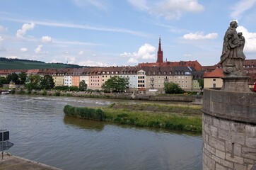 Fototapete - Mainufer in Wuerzburg