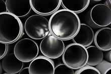  PVC Water Pipe In Storage . Background Of Plastic Pipes