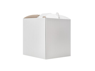 Wall Mural - Blank square box. White box isolated on white background.